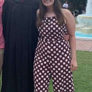 Topshop Polka Dot Tie Back Romper